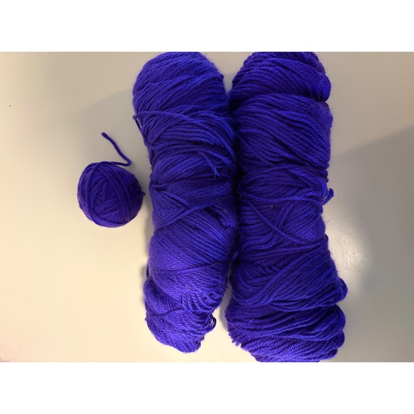 Other - Royal Blue Acrylic Yarn Bundle 2 Skeins Plus Starter Ball Knitting Crochet Craft
